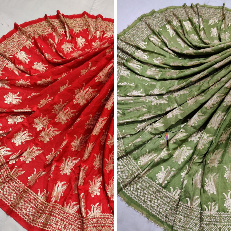 Pure Dola Silk Zari, 46"