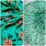 Pure Dola Silk + Print , Width : 44"