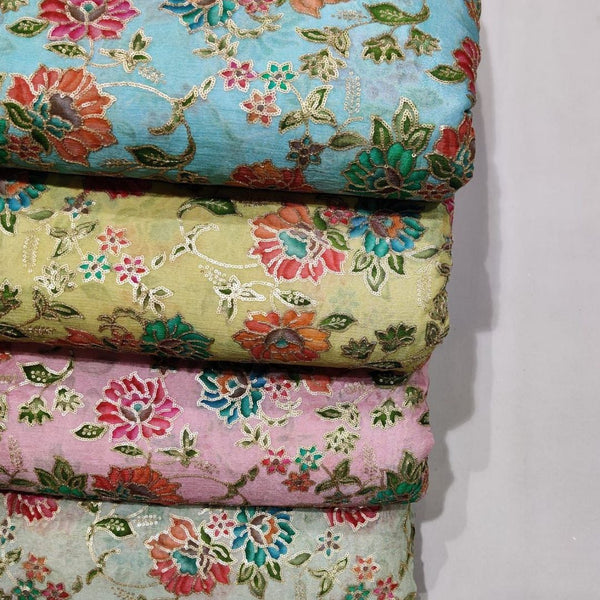 Pure Chinon Chiffon Embroideries 44"