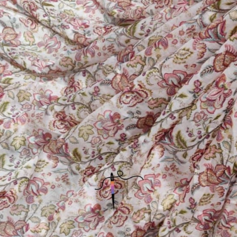 Pure Silk Chanderi , Width : 44"