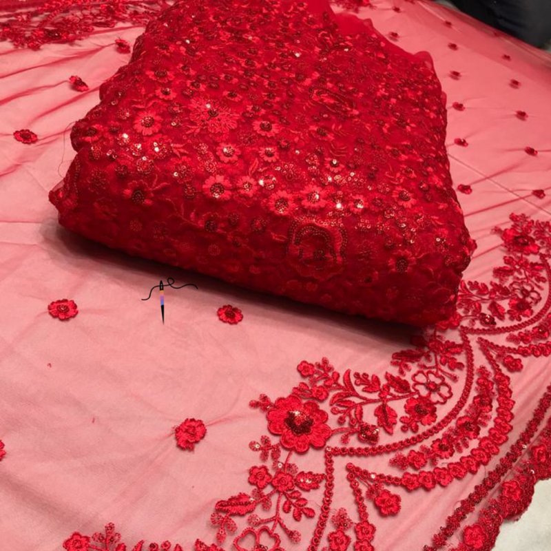 Nett Heavy Embroidery, Width : 44''