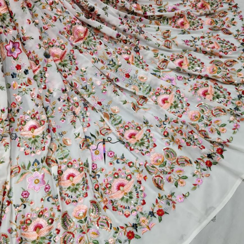 Georgette Embroideries, Widht 54"