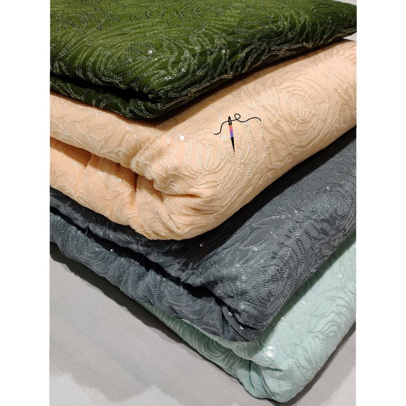 Pure Georgette , Width:44"