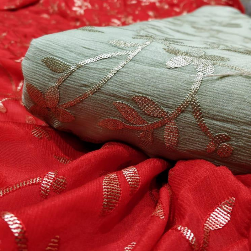 Pure Chinnon Chiffon Embroideries