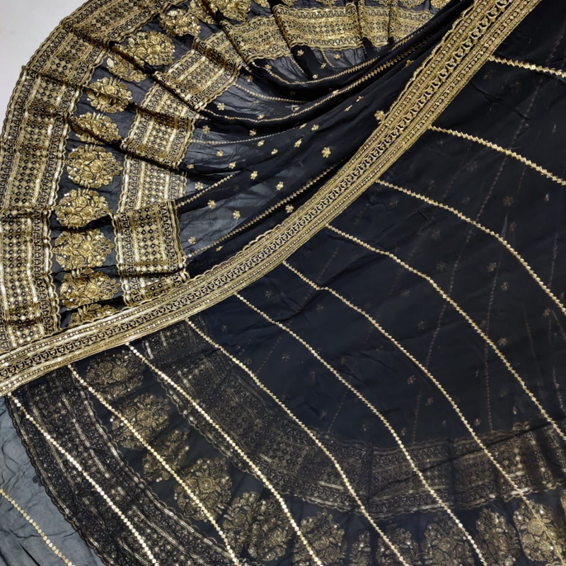 Pure Georgette Embroideries Lehenga & Pure Georgette Dupatta Combinations