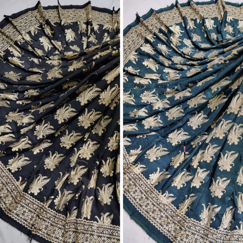 Pure Dola Silk Zari, 46"