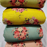 Velvet micro, Print & Embroidery , Width : 44”