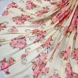 Georgette + Print + Embroideries, Width