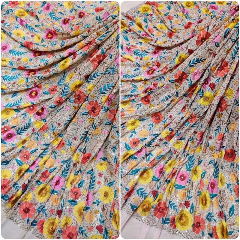 Georgette  Embroideries 54''