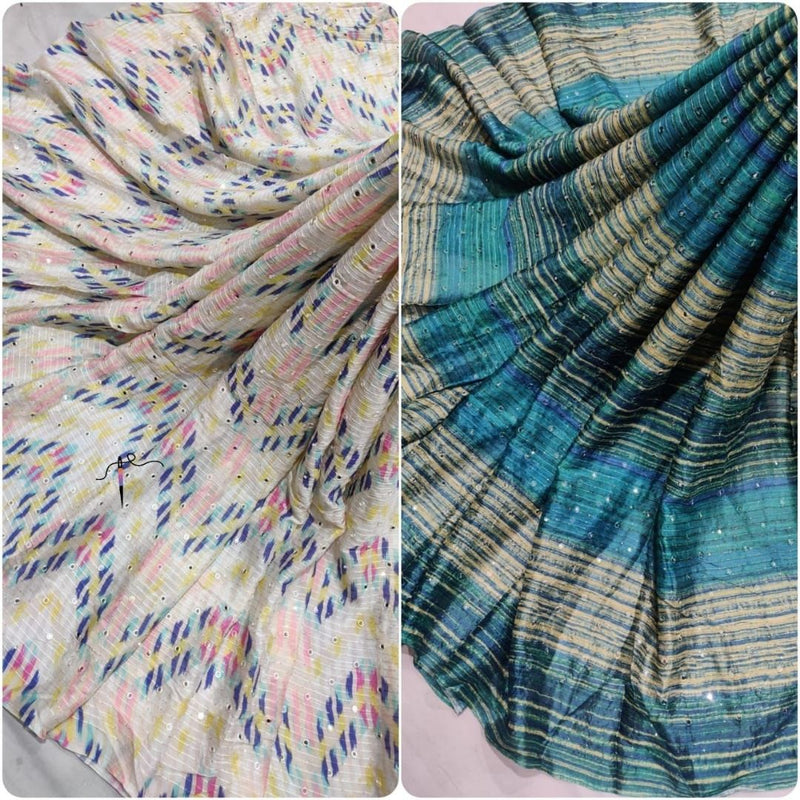 Pure chinon chiffon Embroideries 44”