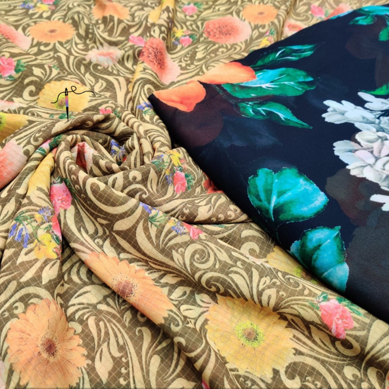Georgette Print , Width : 44”