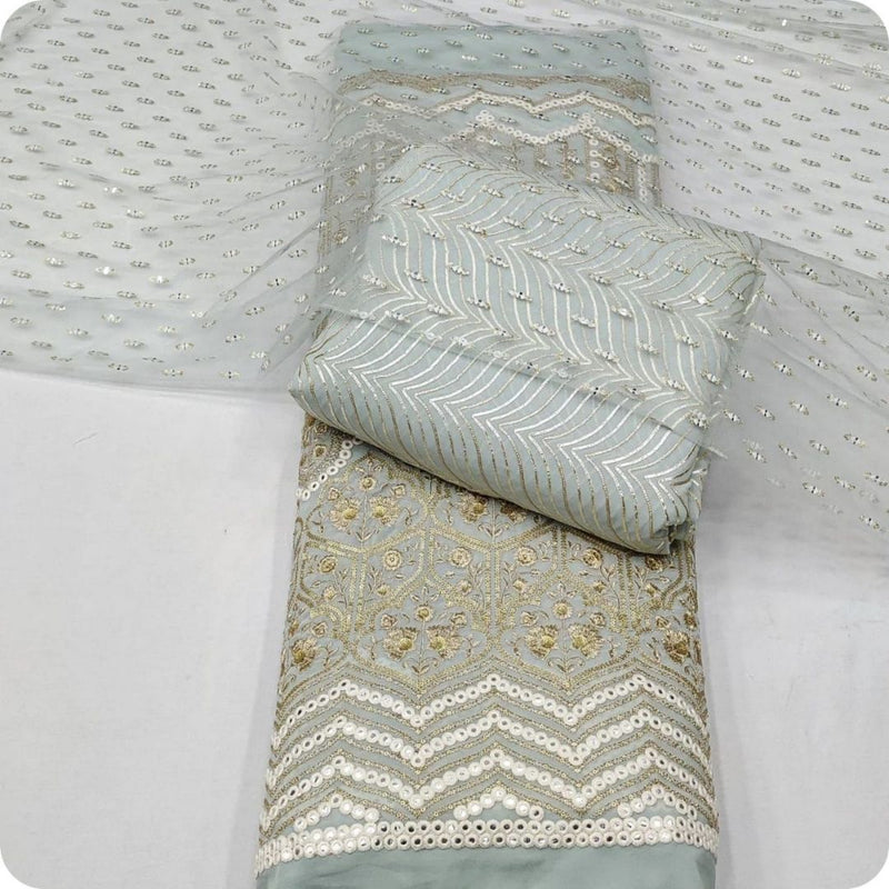 Nett and Georgette Embroideries combination 44"