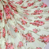 Georgette + Print + Embroideries, Width