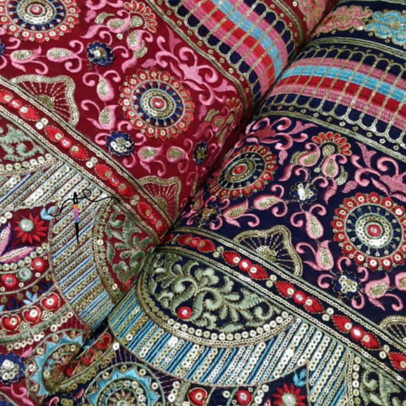 Georgette Embroideries, Width 54"