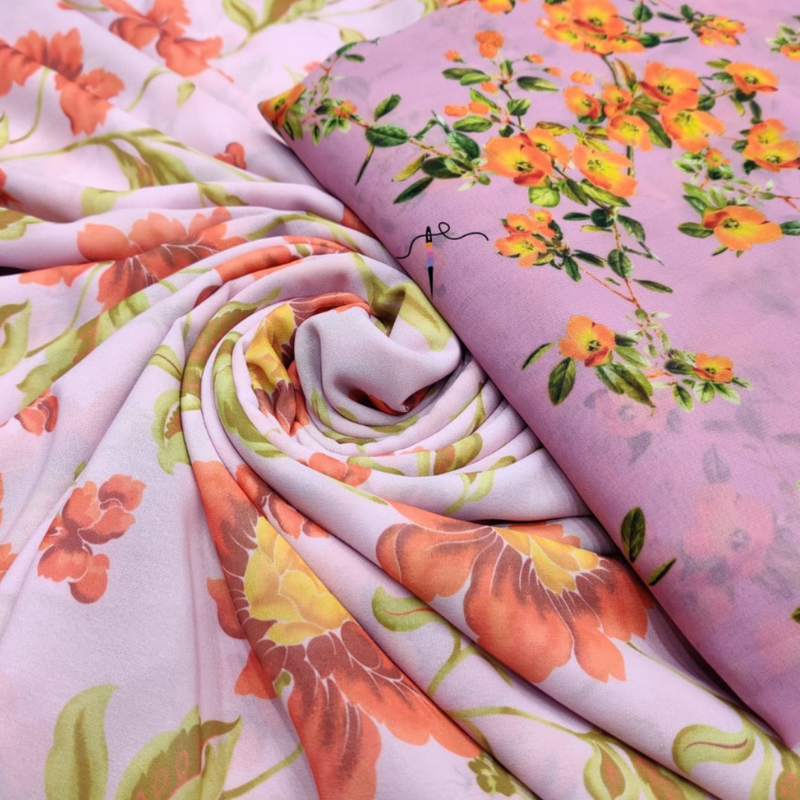 Georgette Print , Width : 44”