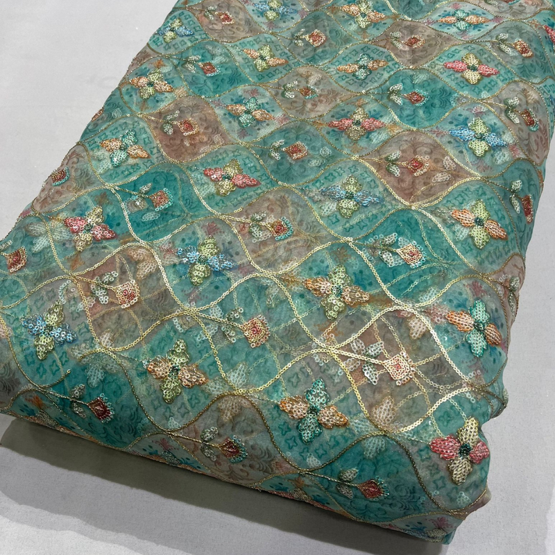 Pure Organza Print + Embroideries