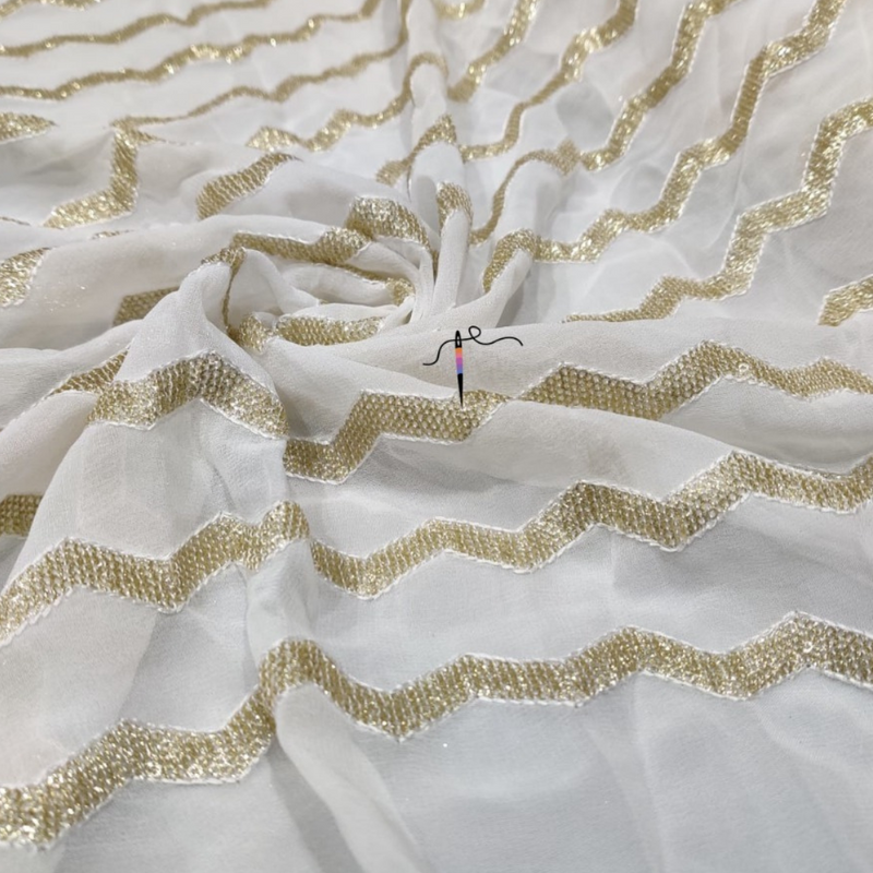 Pure Georgette, Width : 44"