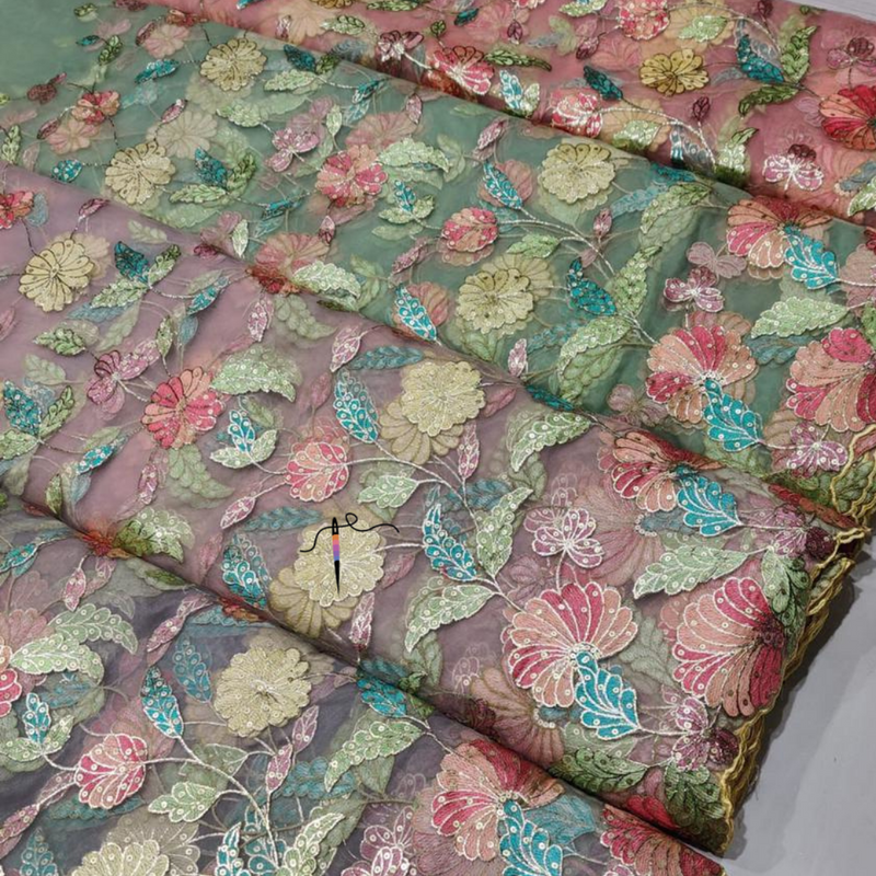 Nett Scallop Embroideries , Width : 56''
