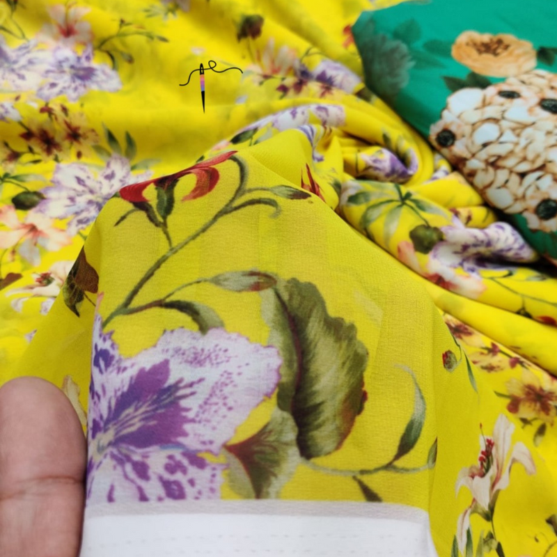 Georgette Print , Width : 44”