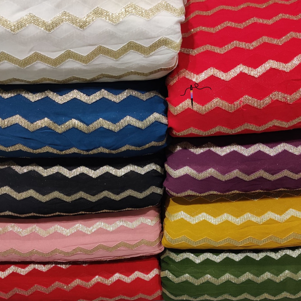Pure Georgette, Width : 44"