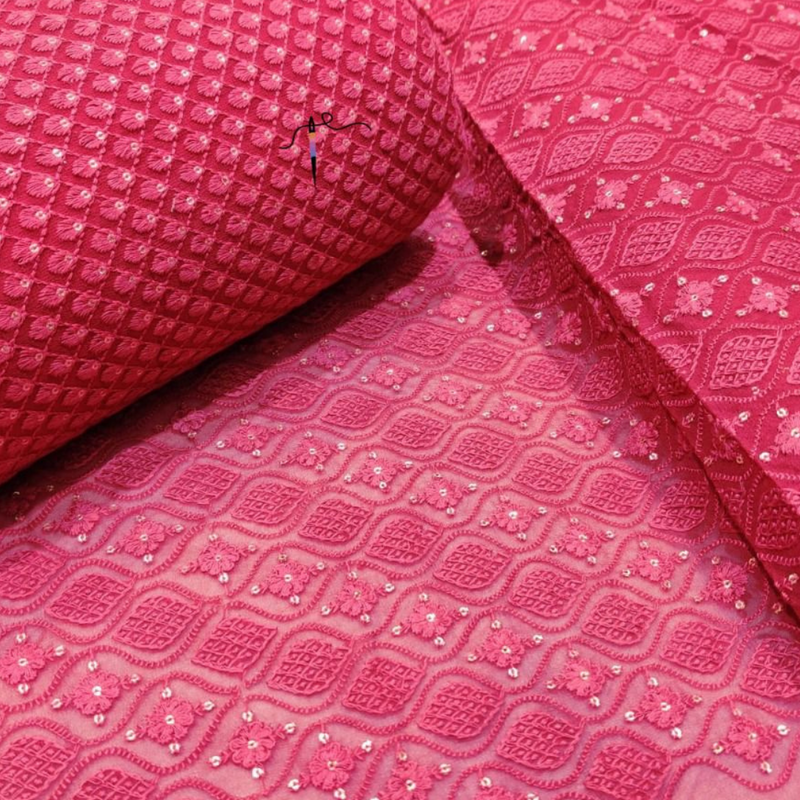Pure Georgette, Width : 44"