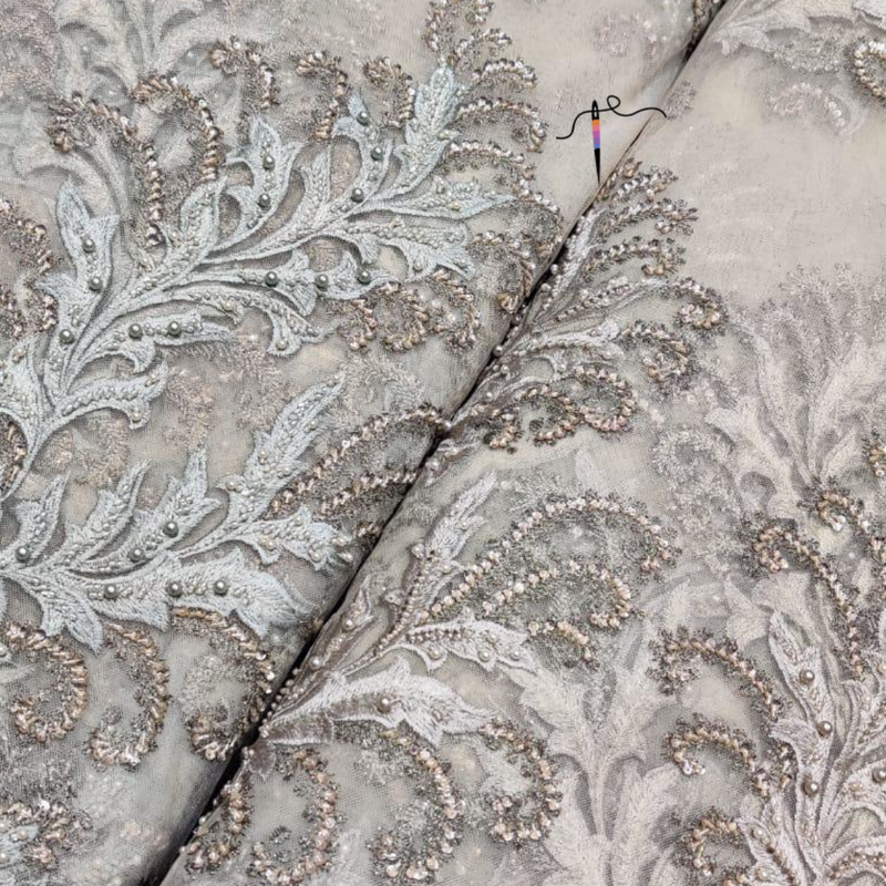 Nett Embroideries with handwork, 58"