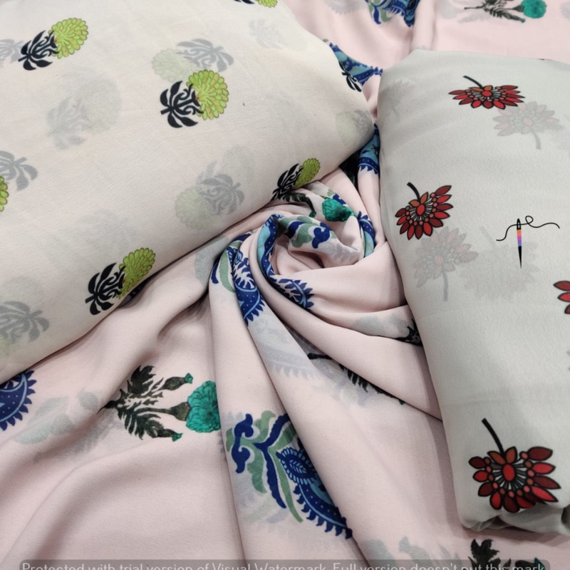 Georgette Print , Width : 44”