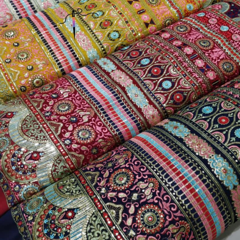 Georgette Embroideries, Width 54"