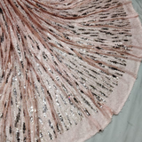 Sequin Tassles on fur nett, 58”