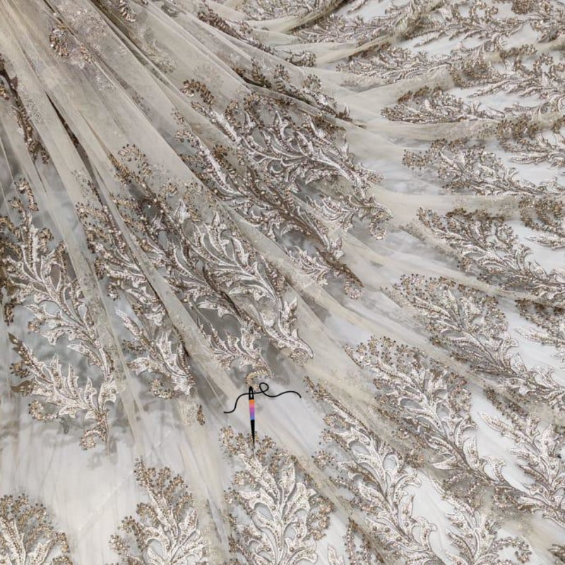 Nett Embroideries with handwork, 58"
