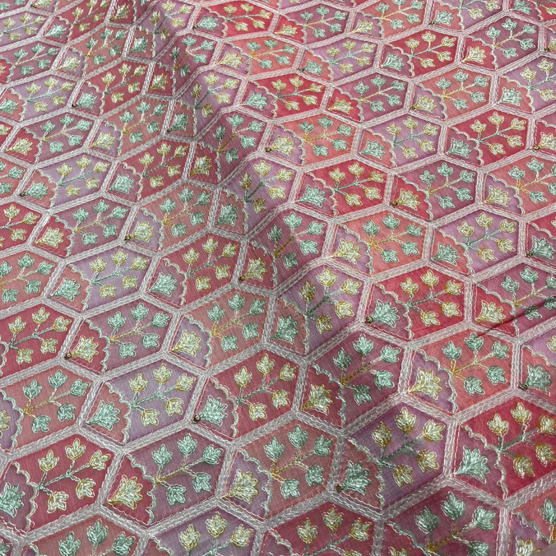 Cotton Chanderi Print + Embroideries
